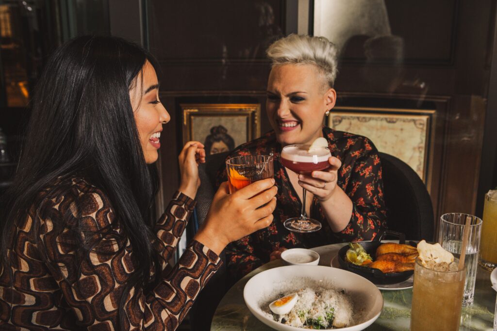personalized cocktails and food